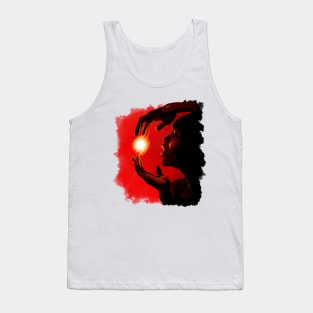 woman with fire Fire wooman Tank Top